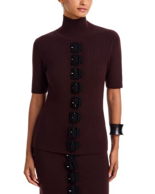 Zankov Slvna Merino Wool Short Sleeve Turtleneck