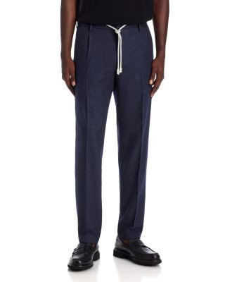 Wool & Cotton Cashmere Flannel Drawstring Jogger Pants