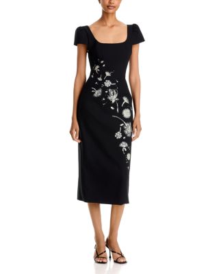 Ilana Embellished Square Neck Column Dress