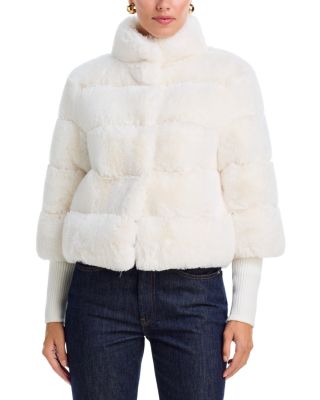 Faux Fur Mock Neck Jacket