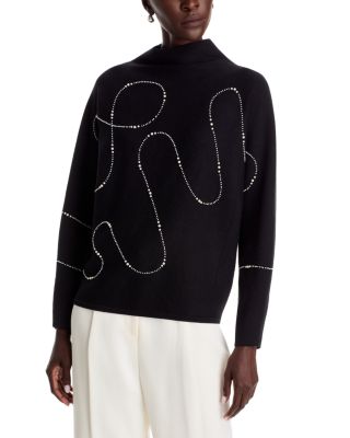 Pearl Curved Lines Dolman Sleeve Sweater