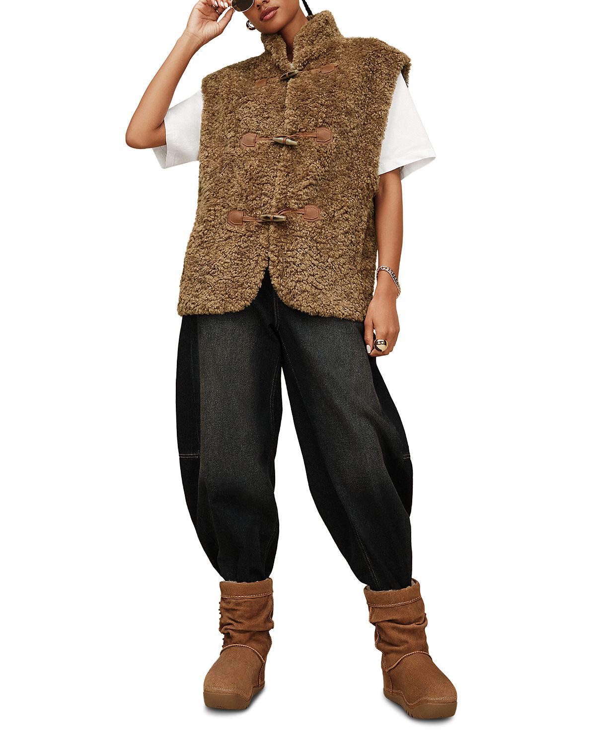 Ugg Niah Faux Fur Toggle Vest