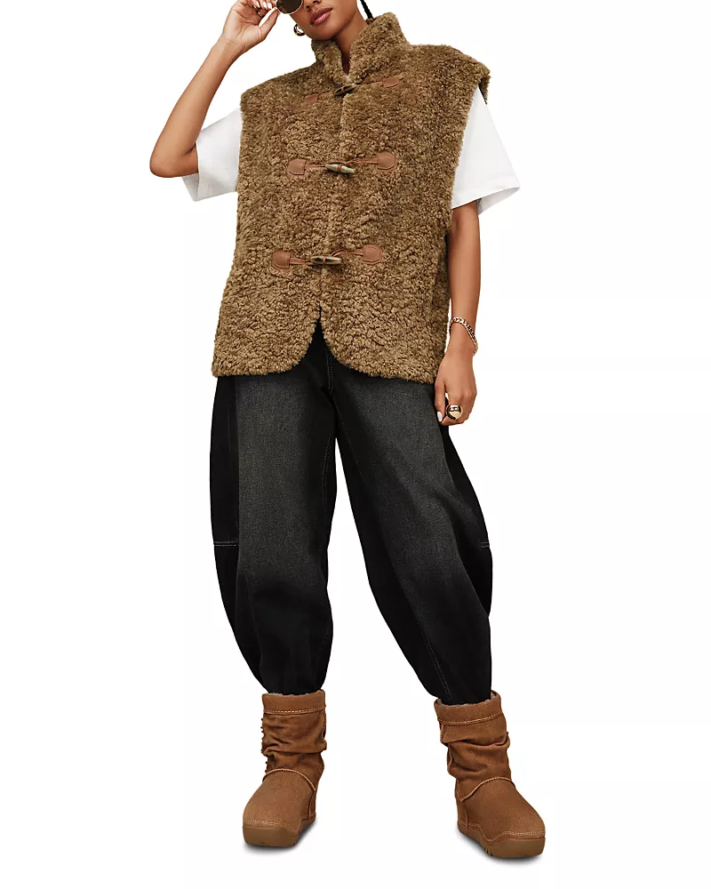 Ugg Niah Faux Fur Toggle Vest