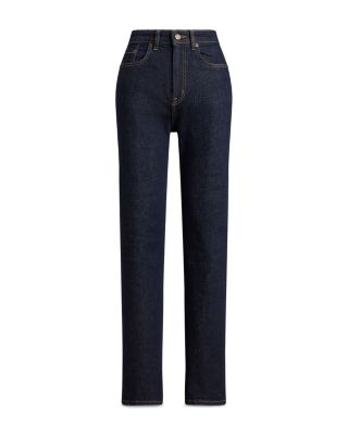 High Rise Straight Jeans in Rinse Wash - thumbnail 8