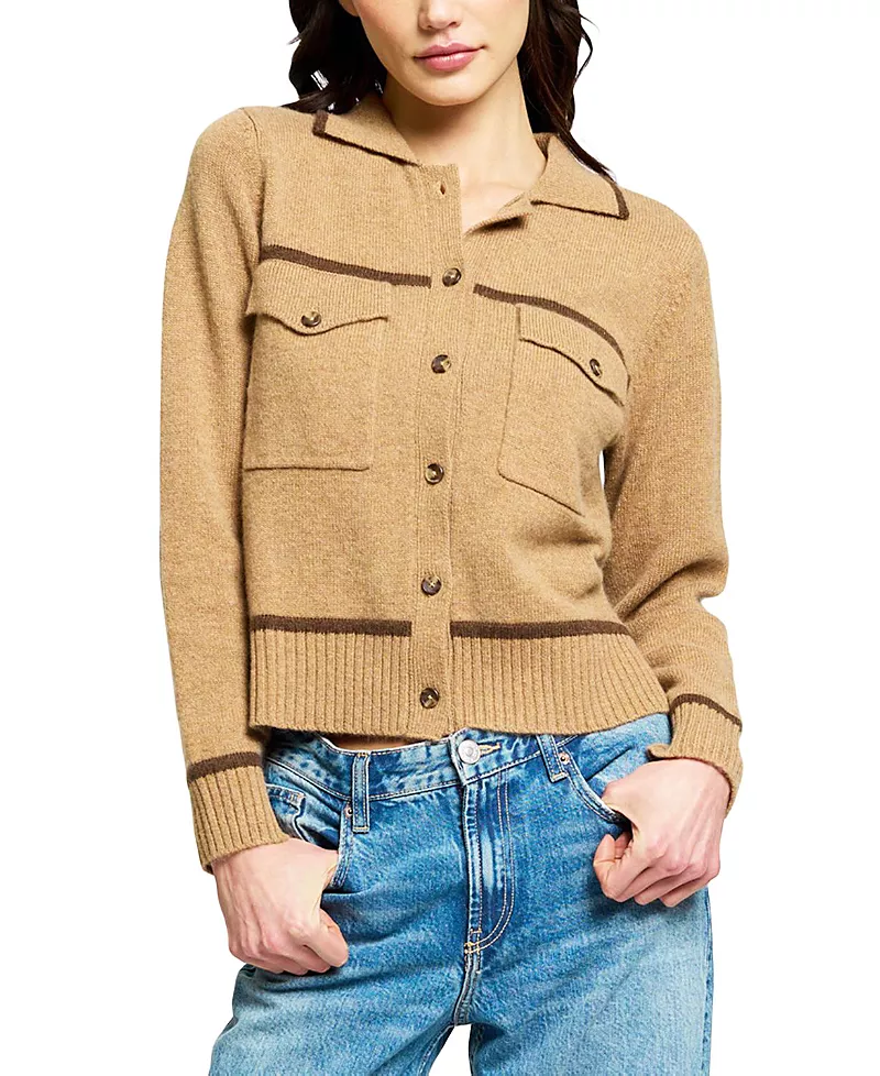 Central Park West Women's Thea Cashmere Button Up Top