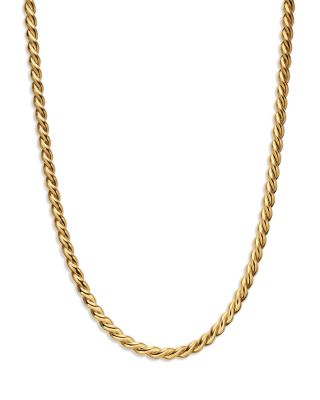 Sculpted Cable Chain Necklace in 18K Yellow Gold, 5.7mm