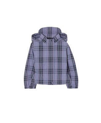 Girls' Check Nylon Hooded Jacket - Little Kid, Big Kid