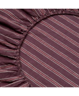 Walderton Stripe Linen Fitted Sheet