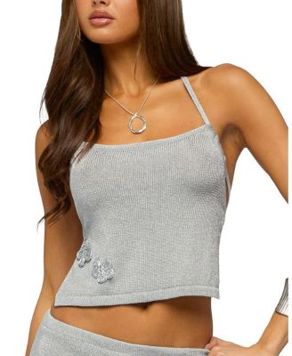 Teagyn Backless Metallic Knit Top