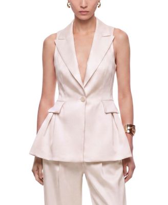  Single Button Peak Lapel Vest