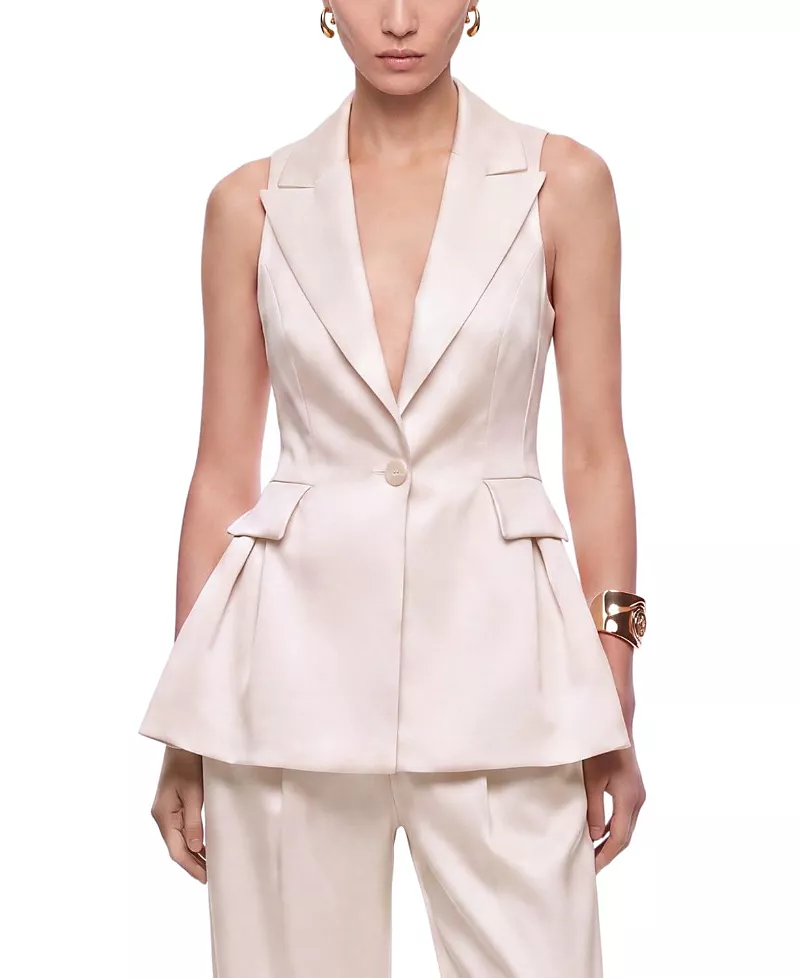 Nocturne Single Button Peak Lapel Vest