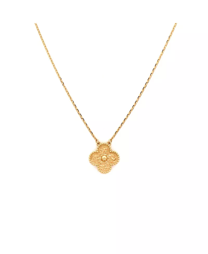 Pre-Owned Van Cleef & Arpels Vintage Alhambra Pendant Necklace 18K Gold, 16.5