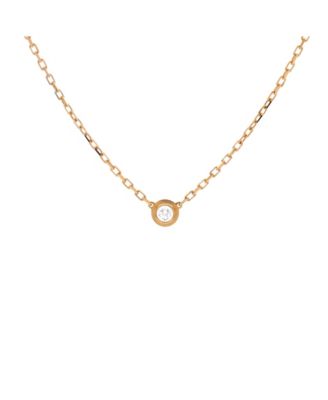 Small Cartier D'Amour Pendant Necklace 18K Gold and Diamond, 16"
