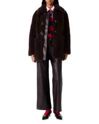 Faux Fur Mid Length Coat - thumbnail 2