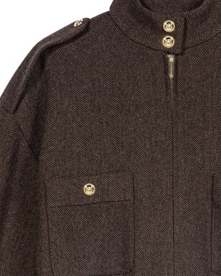 Herringbone Oversized Jacket - thumbnail 7