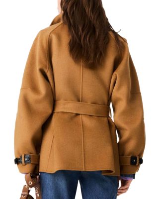 Wool Blend Belted Coat - thumbnail 4