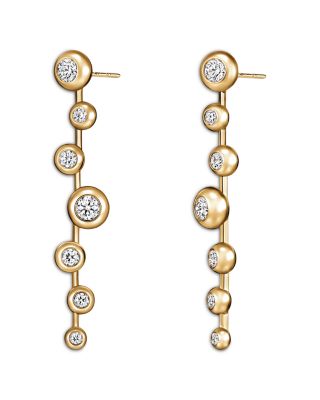 18K Yellow Gold Dream Diamond Statement Stiletto Drop Earrings, 1.65 tcw