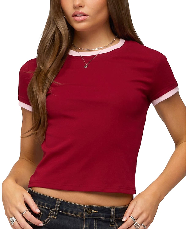 Edikted Opaline Contrast T Shirt