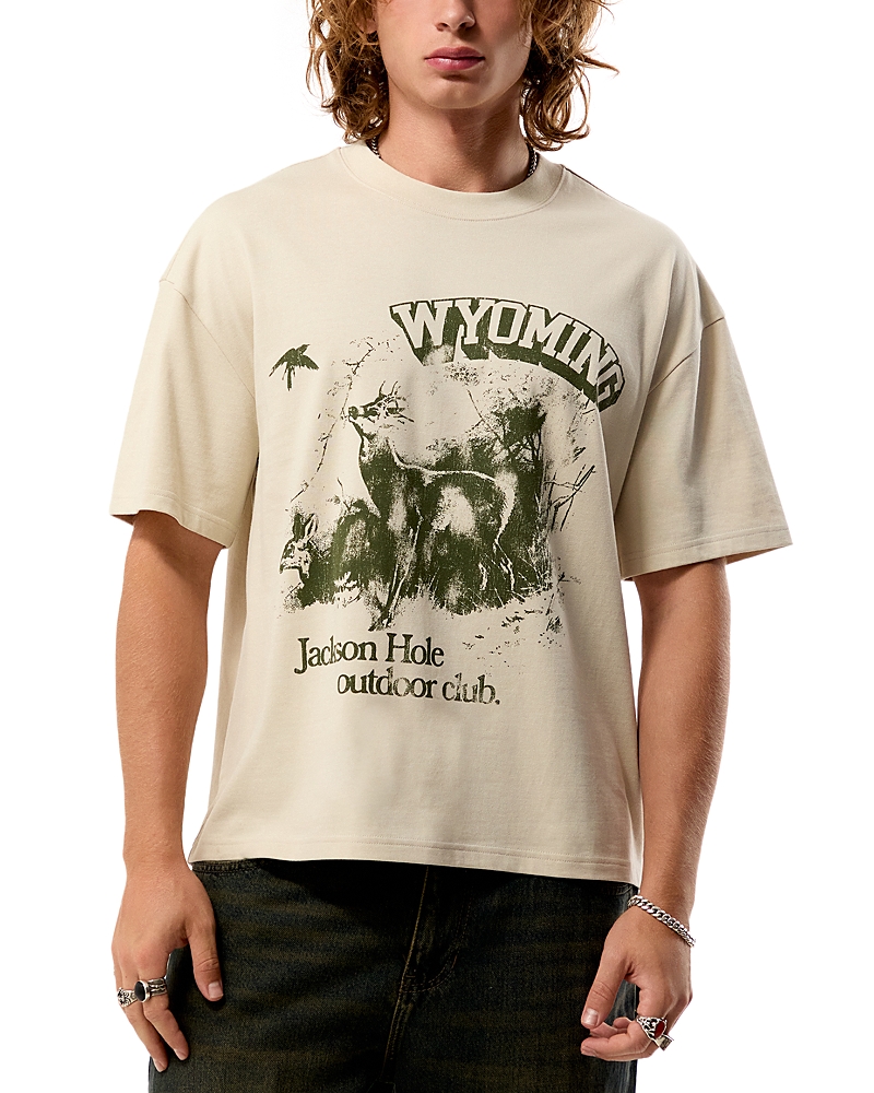Pacsun Wyoming Cotton Crewneck Graphic T-Shirt