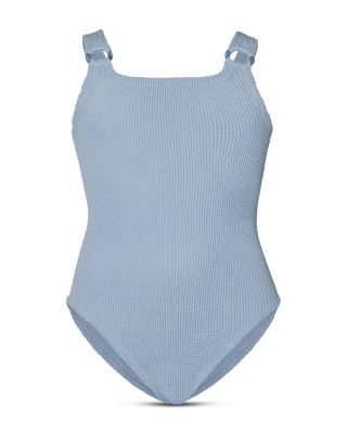 Girls' Domino Crinkle One Piece Swimsuit - Big Kid