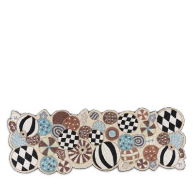Natural Noel Jolly Ornaments Table Runner, 36" x 13"
