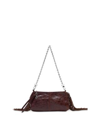 Miss M Pouch Patent Leather Fringe Shoulder Bag