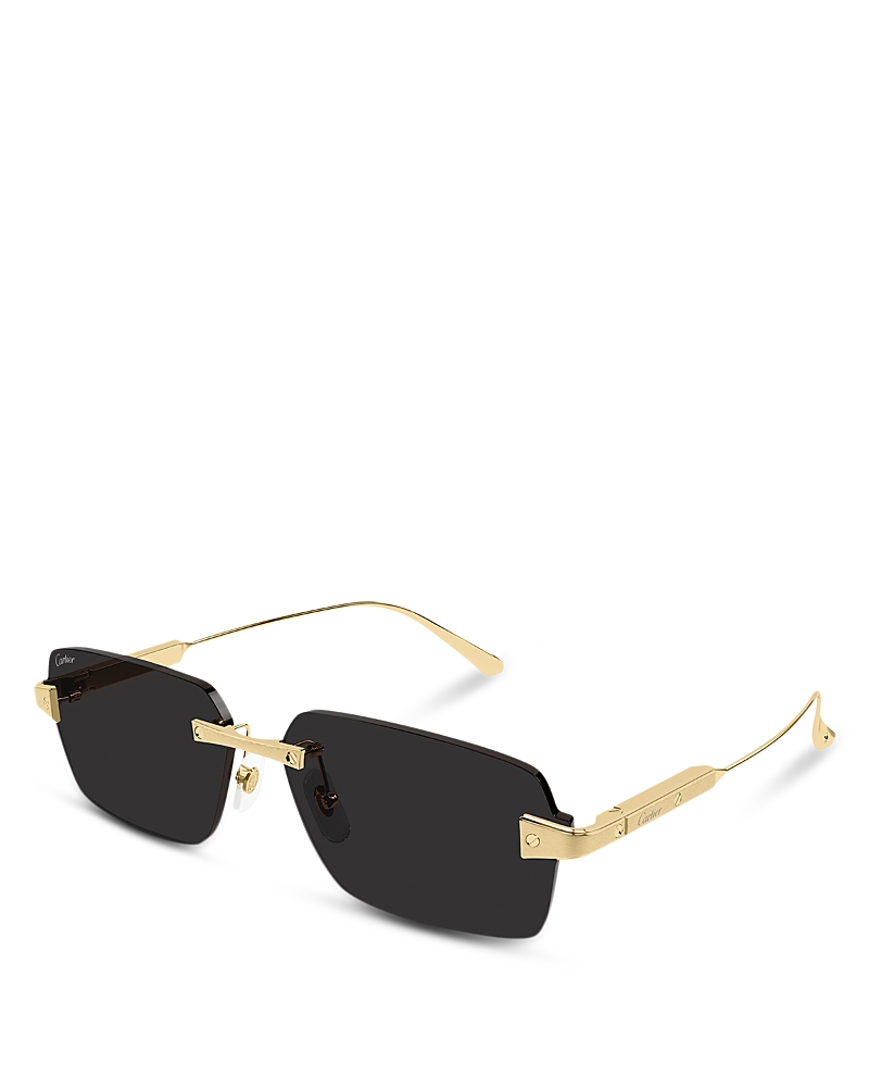 Cartier Rectangular Sunglasses, 63mm