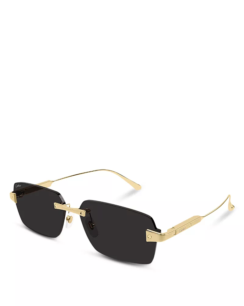 Cartier Rectangular Sunglasses, 63mm