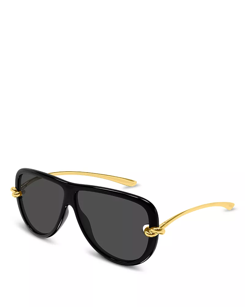 Bottega Veneta Knot Pilot Sunglasses, 61mm