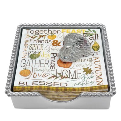 Turkey Beaded Napkin Box Set