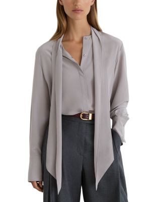 Kathlyn Silk Tie Neck Blouse