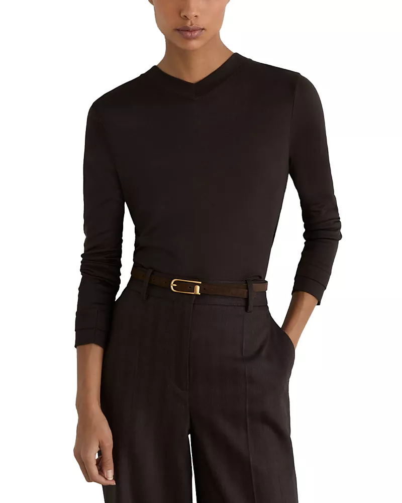 Reiss Brody High V Neck Top