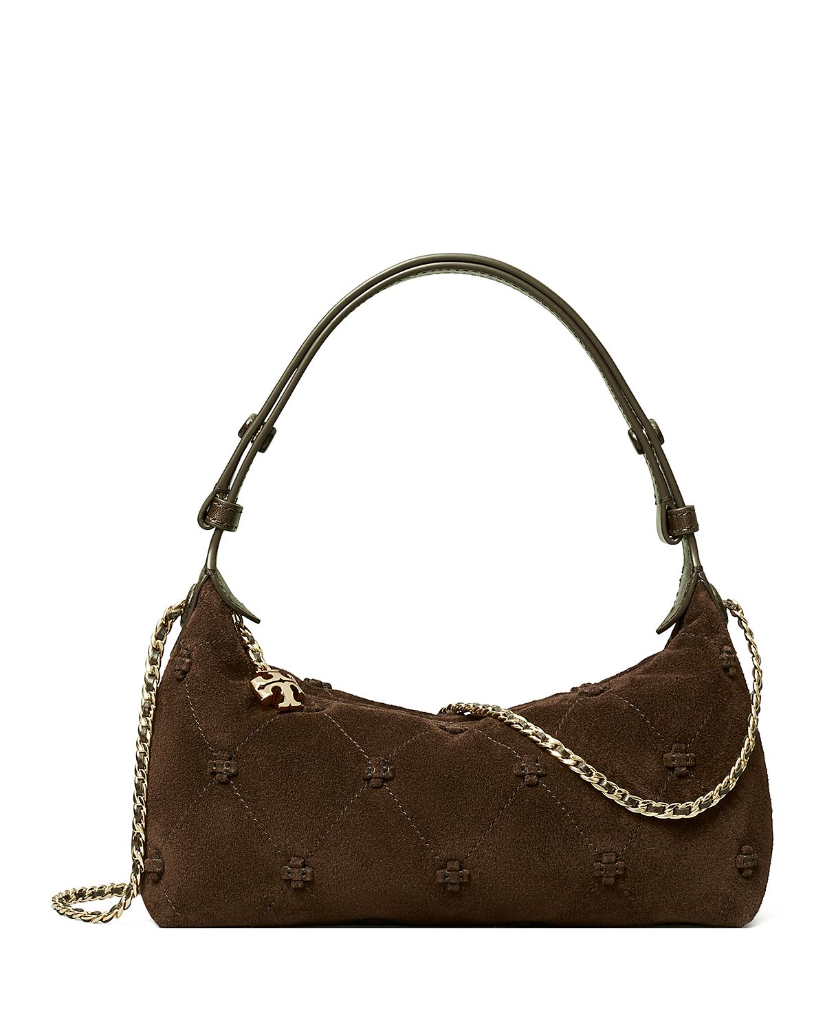 Tory Burch Bunny Knot Embroidered Suede Crossbody
