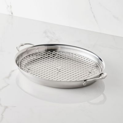Provisions 17" Oval Stainless Steel Roaster Set