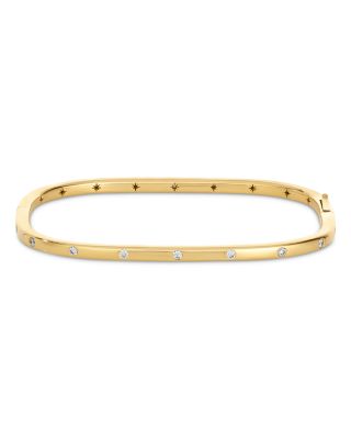 18K Yellow Gold Diamond Petite Square Stacking Bracelet, 0.22 tcw