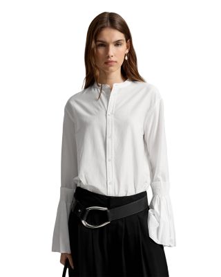 Cotton & Silk Bell Sleeve Shirt