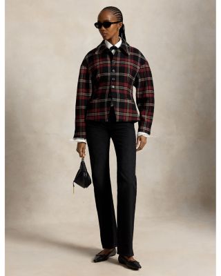 Ralph Lauren Wool Blend Sculpted Tweed Jacket | Bloomingdale's Women