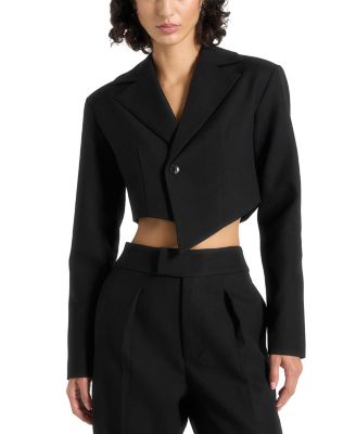 Dina Asymmetric Tailored Cropped Blazer