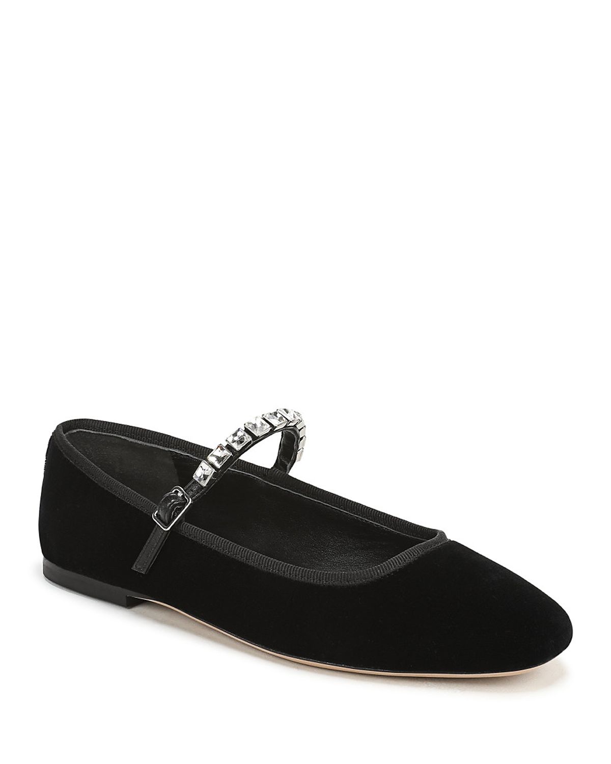 Veronica Beard Women's Ellie Crystal & Velvet Mary Jane Flats