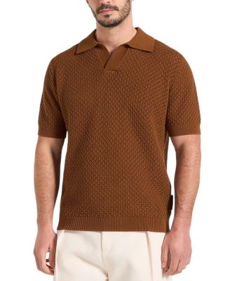 Conrad Textured Cotton Knit Polo Shirt