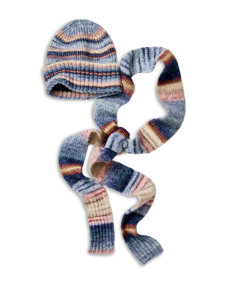 Free People Stripe Hat & Scarf Set