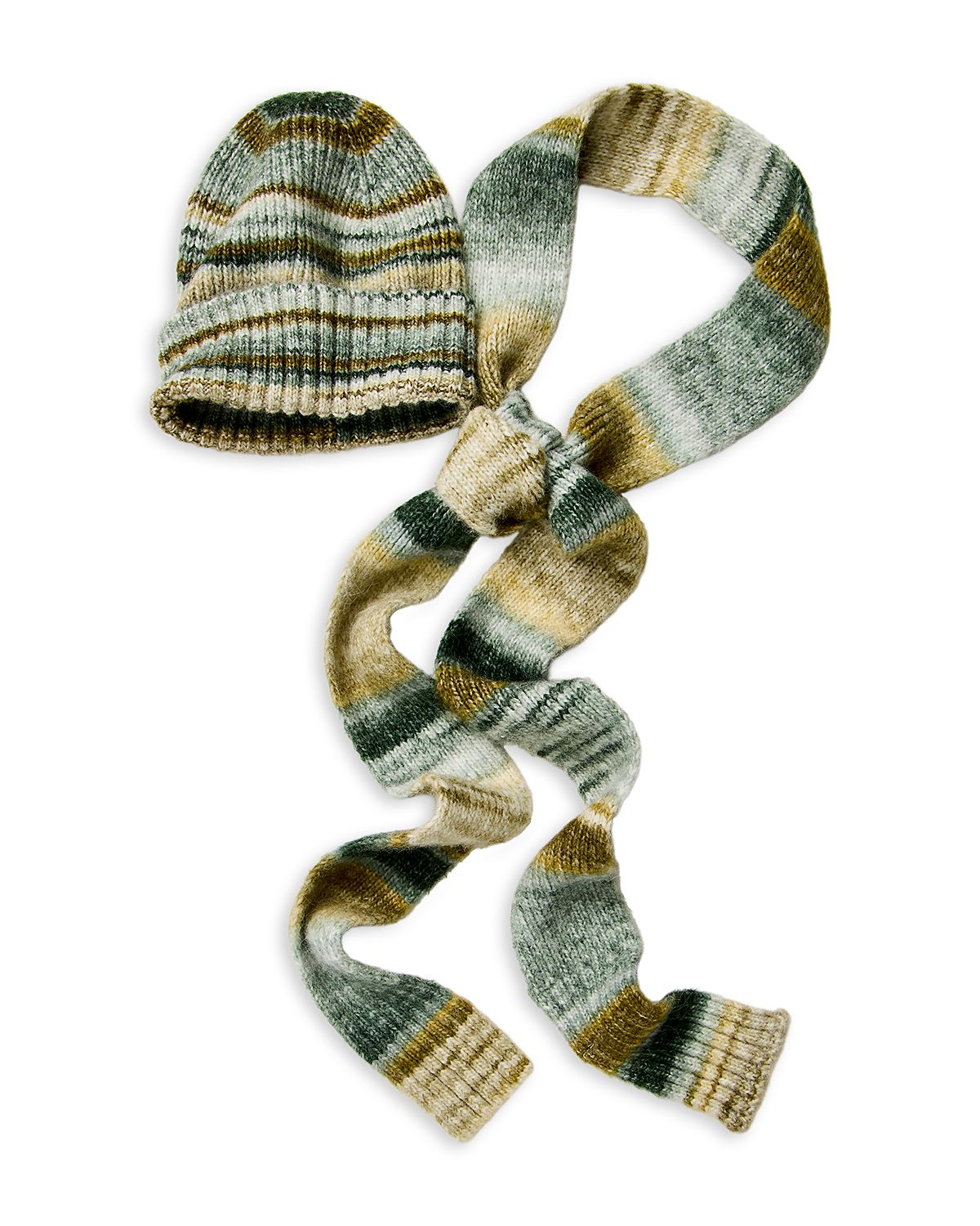 Free People Stripe Hat & Scarf Set