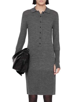Coyte Wool Button Front Dress