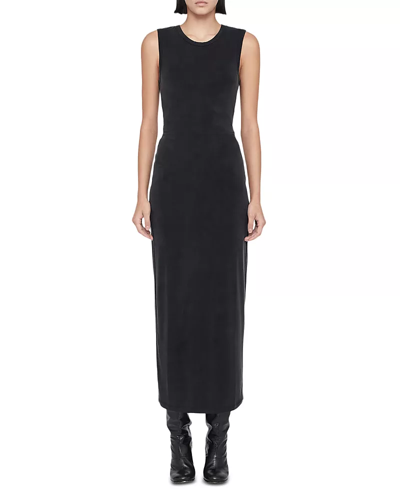 Allsaints Ilia Slim Fit Midi Dress