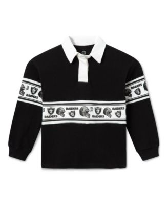 Junk Food Clothing Unisex Nfl Las Vegas Raiders Rugby Long Sleeve Tee - Little Kid, Big Kid
