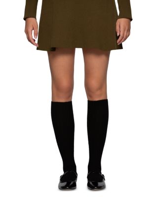 Mixed Rib Knee Socks