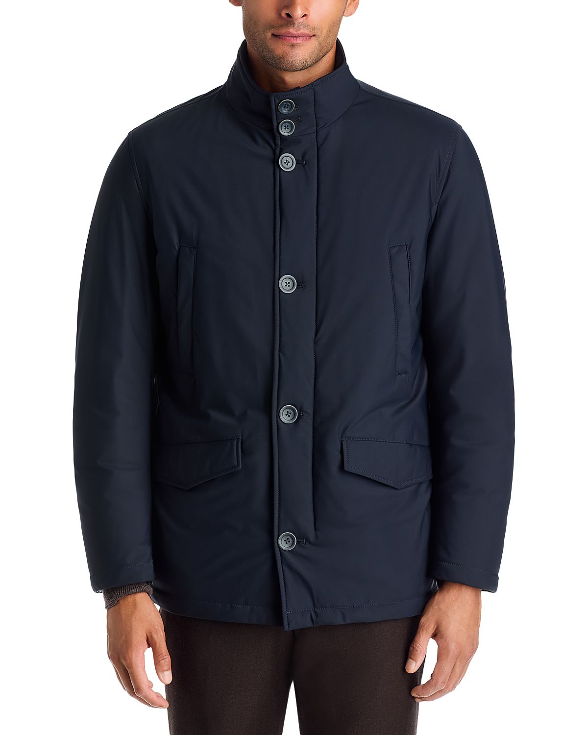 Herno Water Resistant Bi Stretch Down Shirt Coat