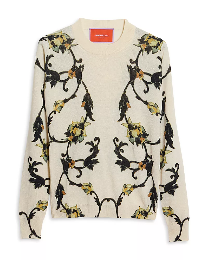 La DoubleJ Silk & Cashmere Crewneck Top