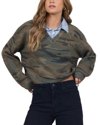 Layered Look Printed Sweater