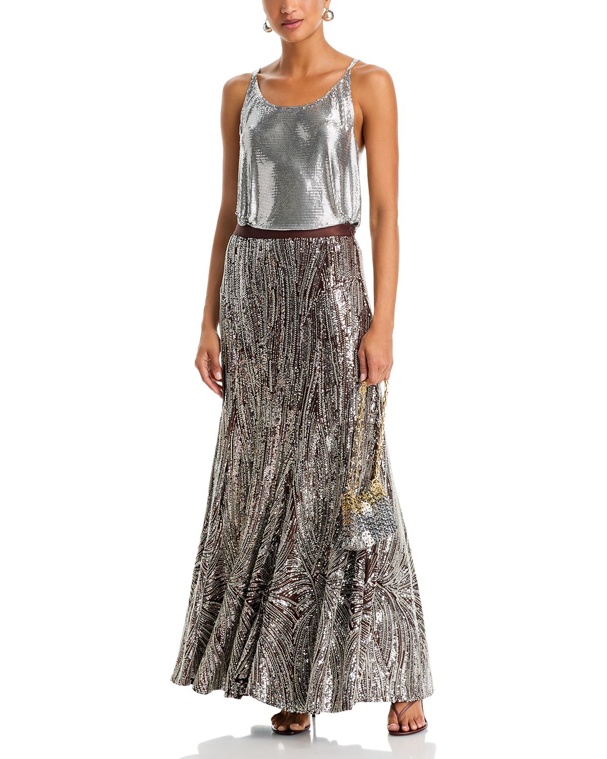 Beaded Sequined Maxi Skirt thumbnail 2